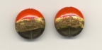 Elegante 24mm Red, Black, Gold, Aventurina Discs